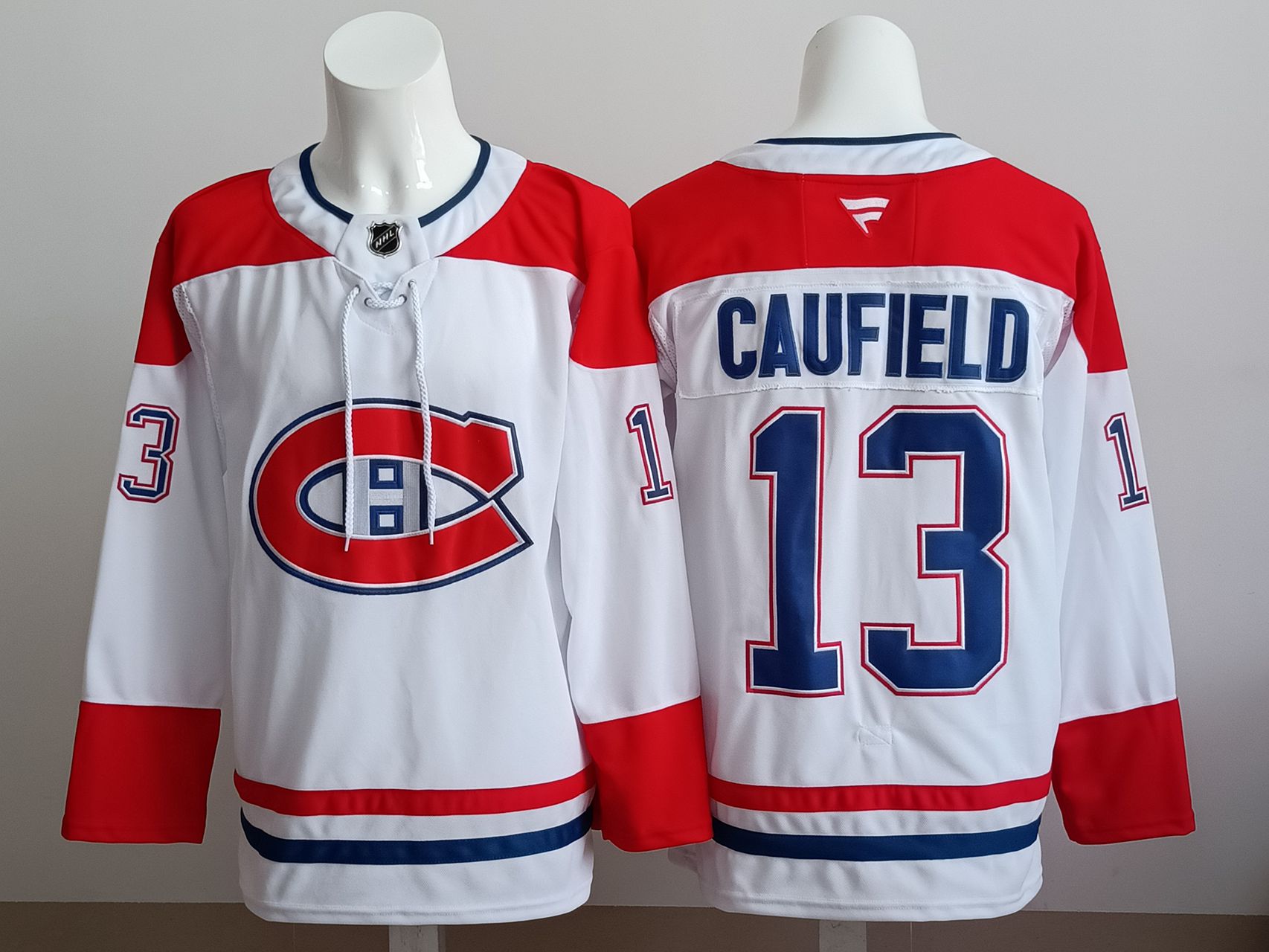 Men 2025 Montreal Canadiens #13 Caufield White NHL Jersey style 01->montreal canadiens->NHL Jersey